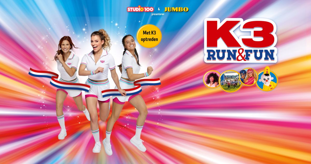 Groots loopevent voor kinderen. K3 Run & Fun op 10 en 11 juni in Breda