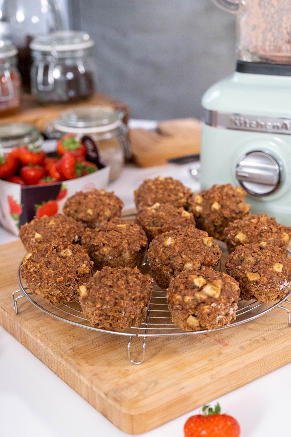 Ontbijtmuffins met appel en rozijnen