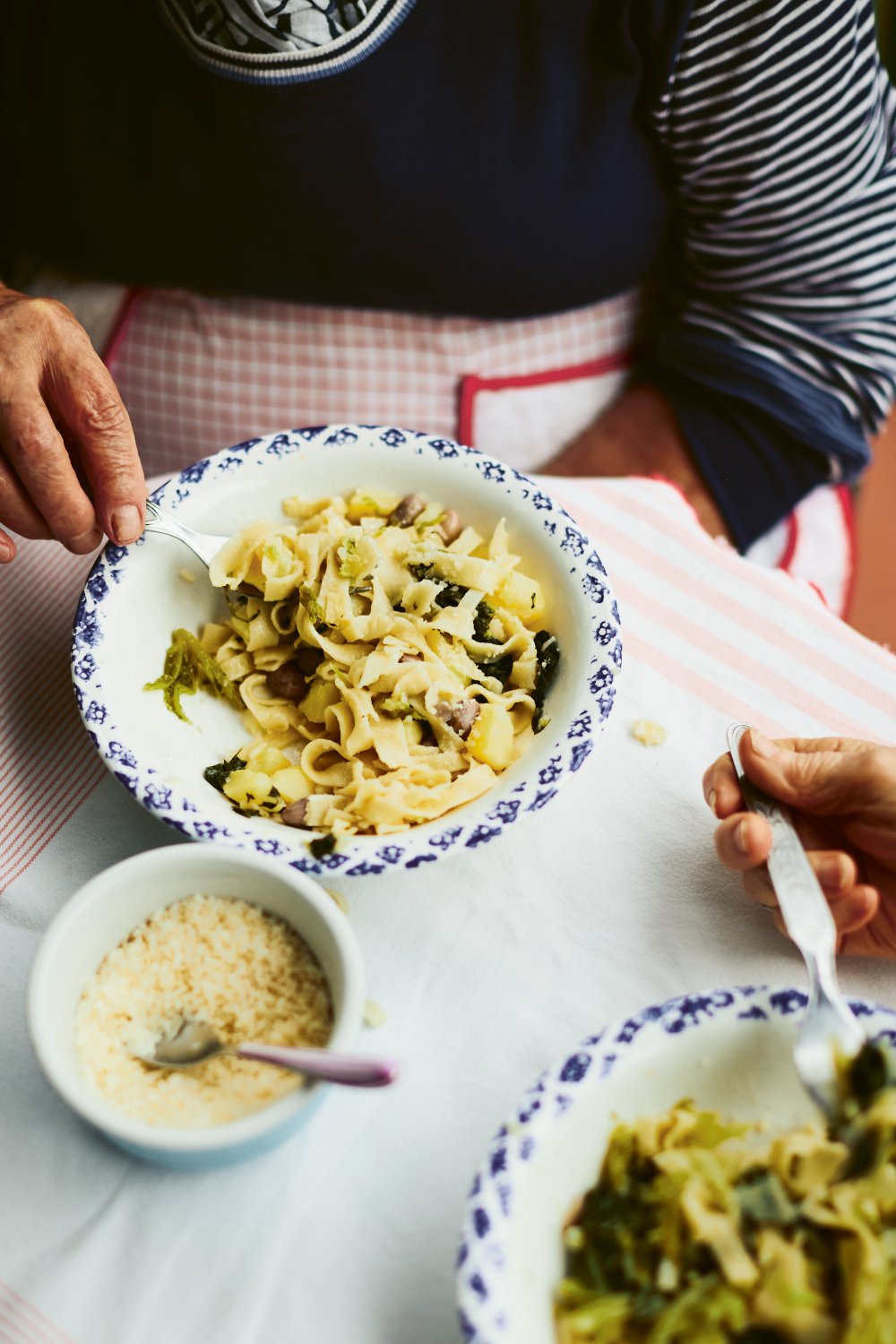 Tagliatelle met kool en bonen