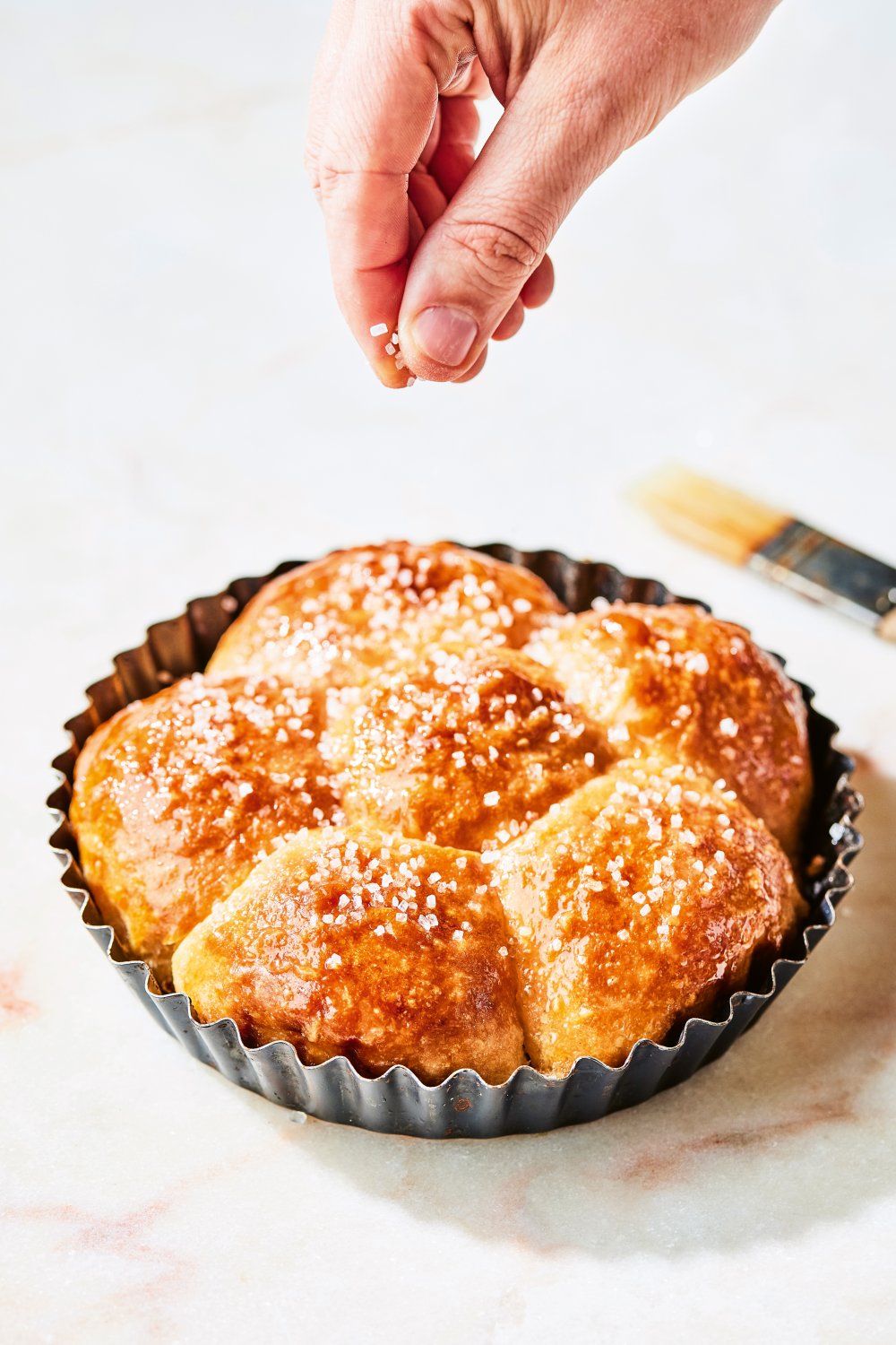 Briochebrood met parelsuiker