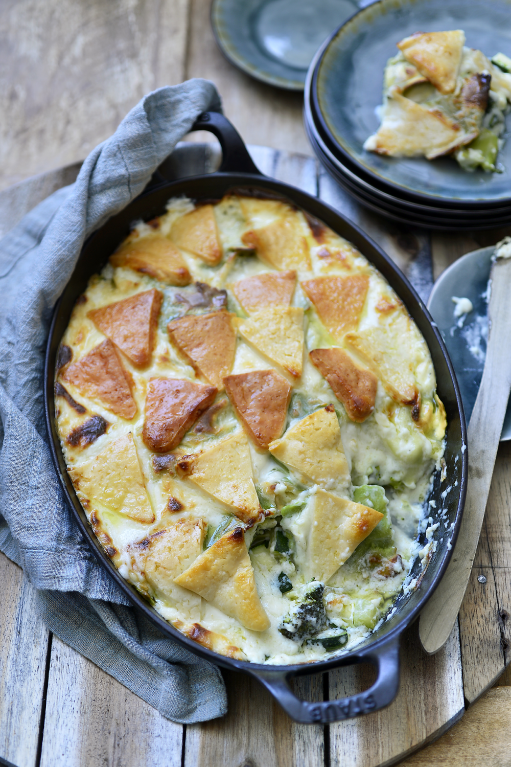 Ravioli met ricotta, courgette en broccoli