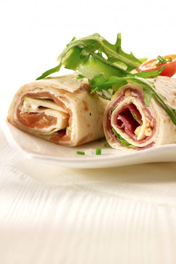 Wraps met een lekker knapperig slaatje