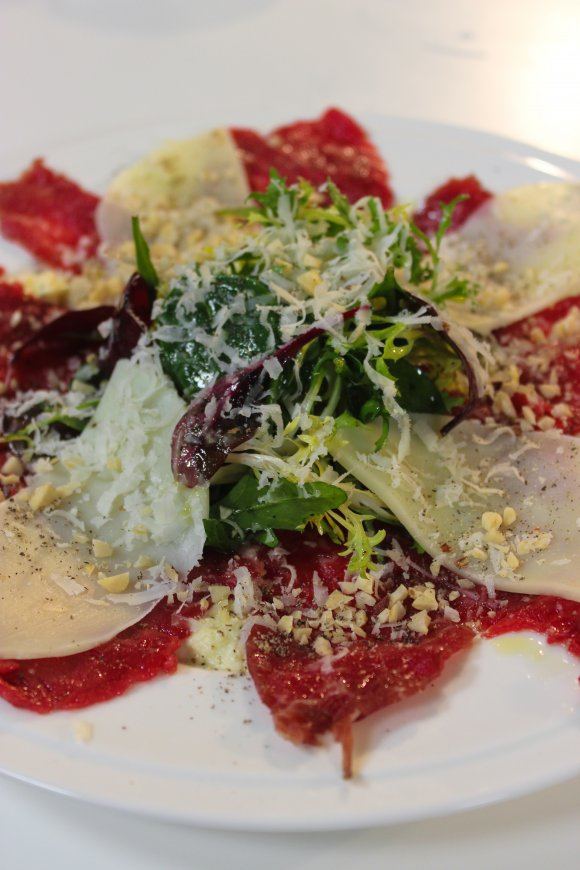 Rundscarpaccio met mascarponecrème