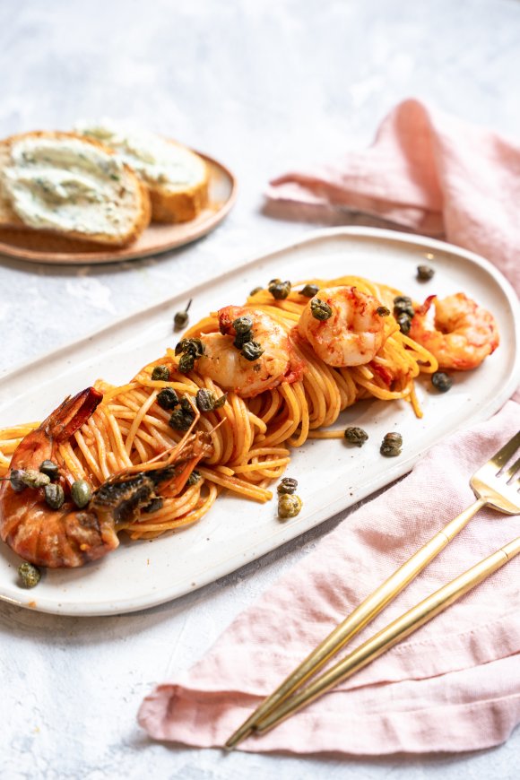 Linguine met gamba's