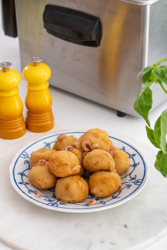 Easy garnaalkroketjes met leftover aardappelpuree