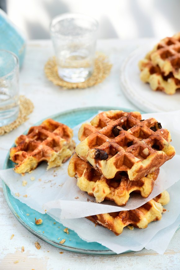 Luikse wafels met chocoladestukjes