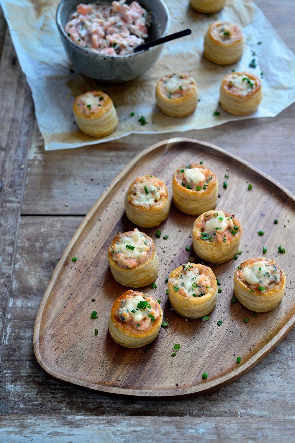 Mini-videetjes met gerookte zalm