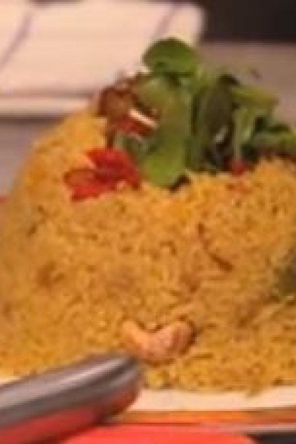 Biryani: Indisch rijstgerecht met scampi & saffraan