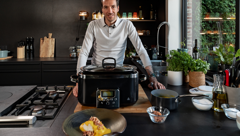 Sterrenchef Edwin Menue kookt PFAS-vrij met GreenPan in het nieuwe seizoen van In De Mix